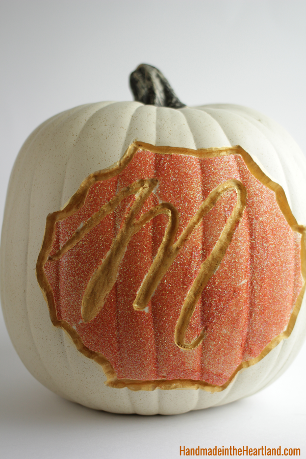 Monogrammed Glitter Pumpkins