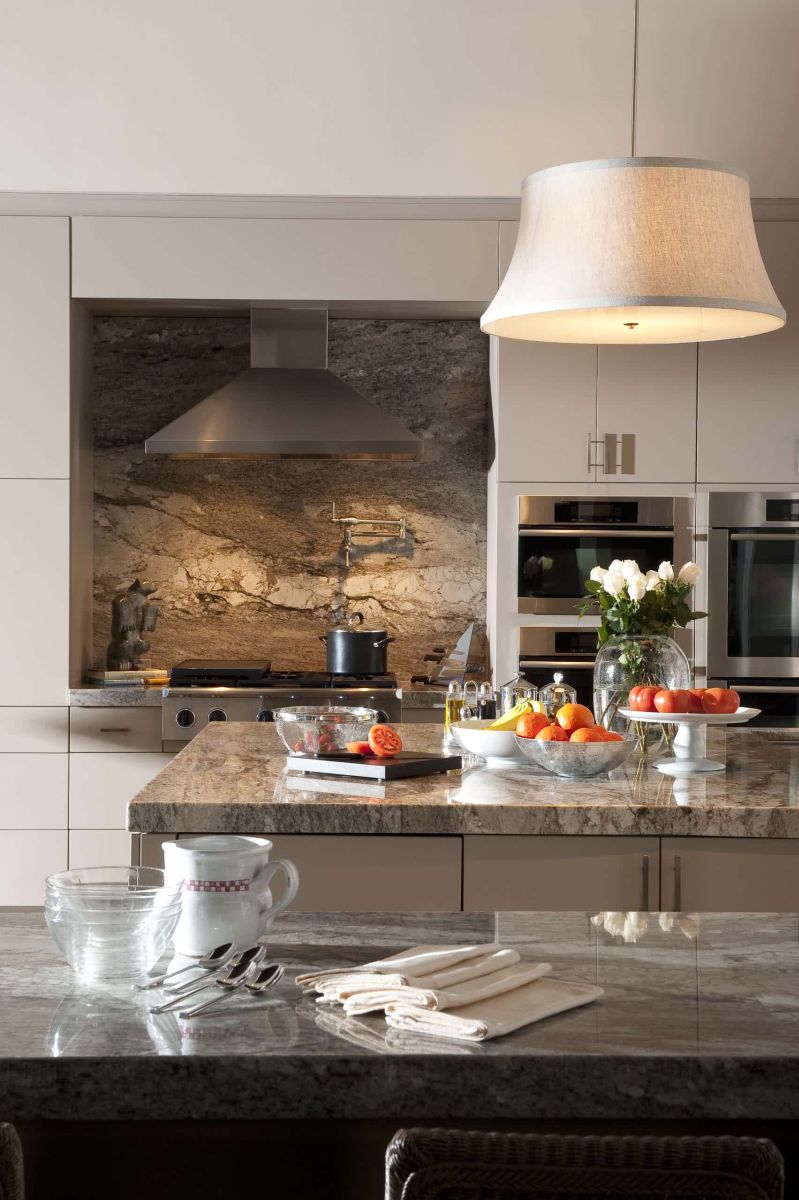 Moody marble backsplash