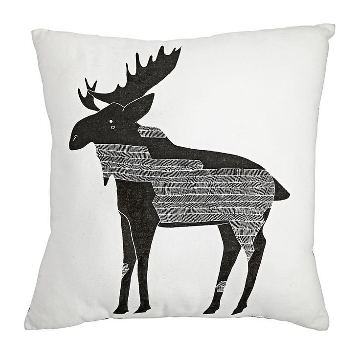Moose throw pillow