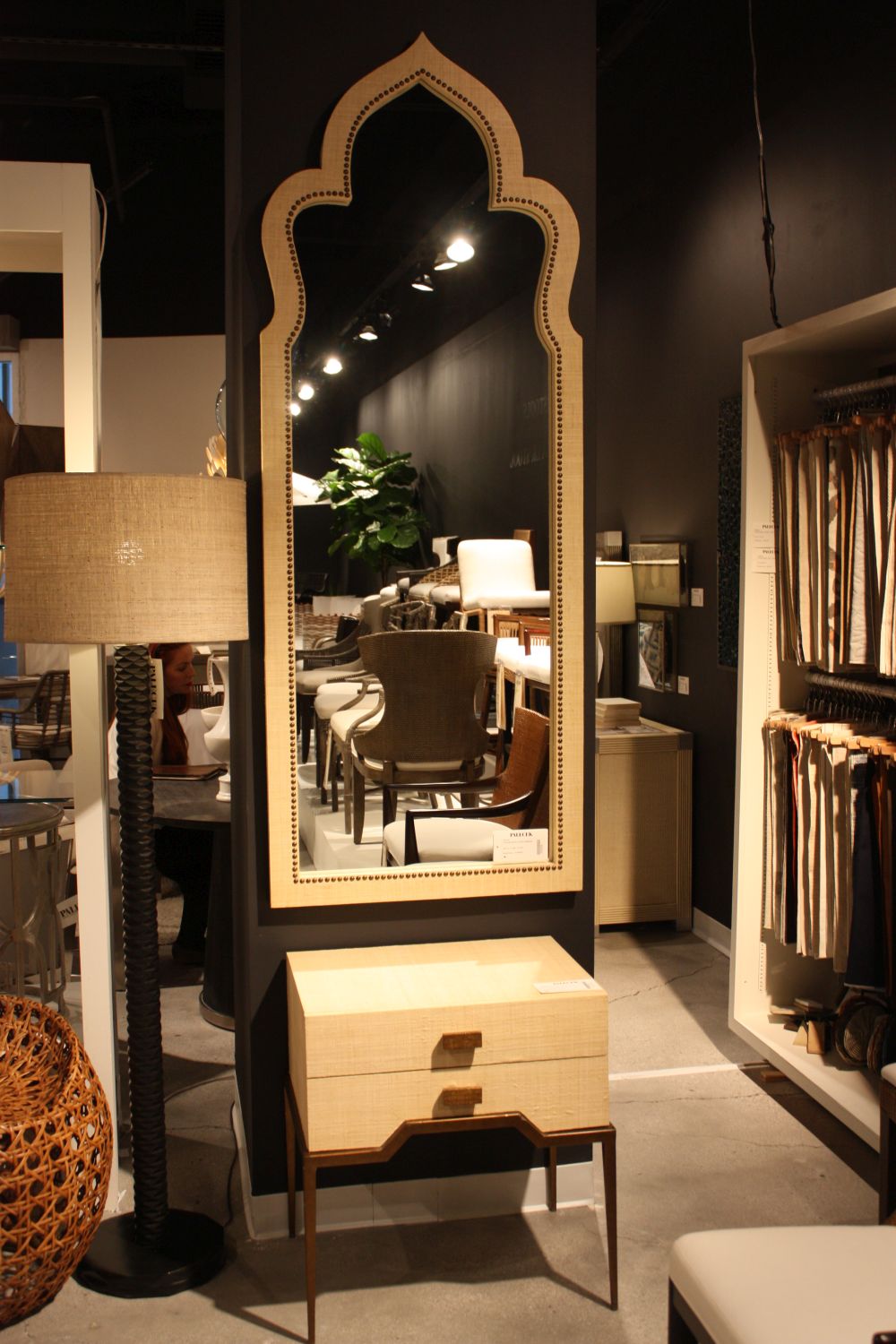 Morrocan style tall mirror on the wall