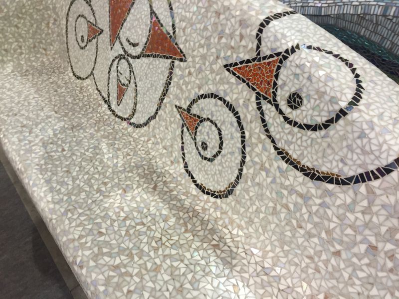 Mosaic tiles sofa design