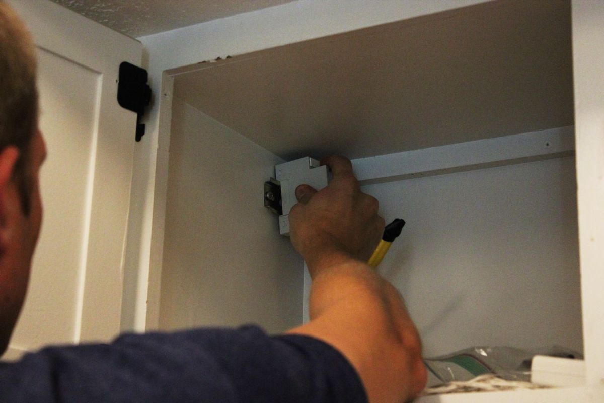 Mount the single outlet box