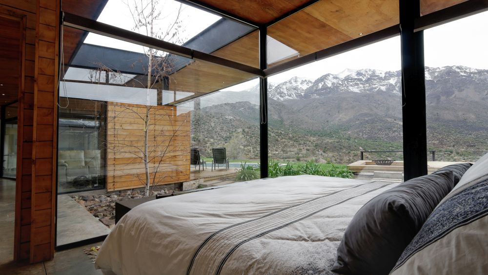 Mountain bedroom view