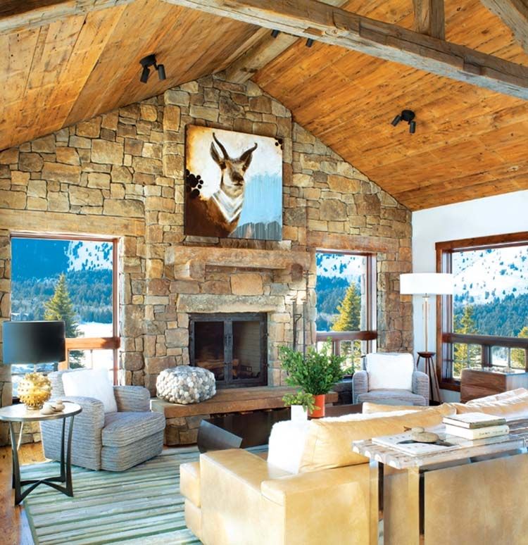 Mountain contemporary Living room