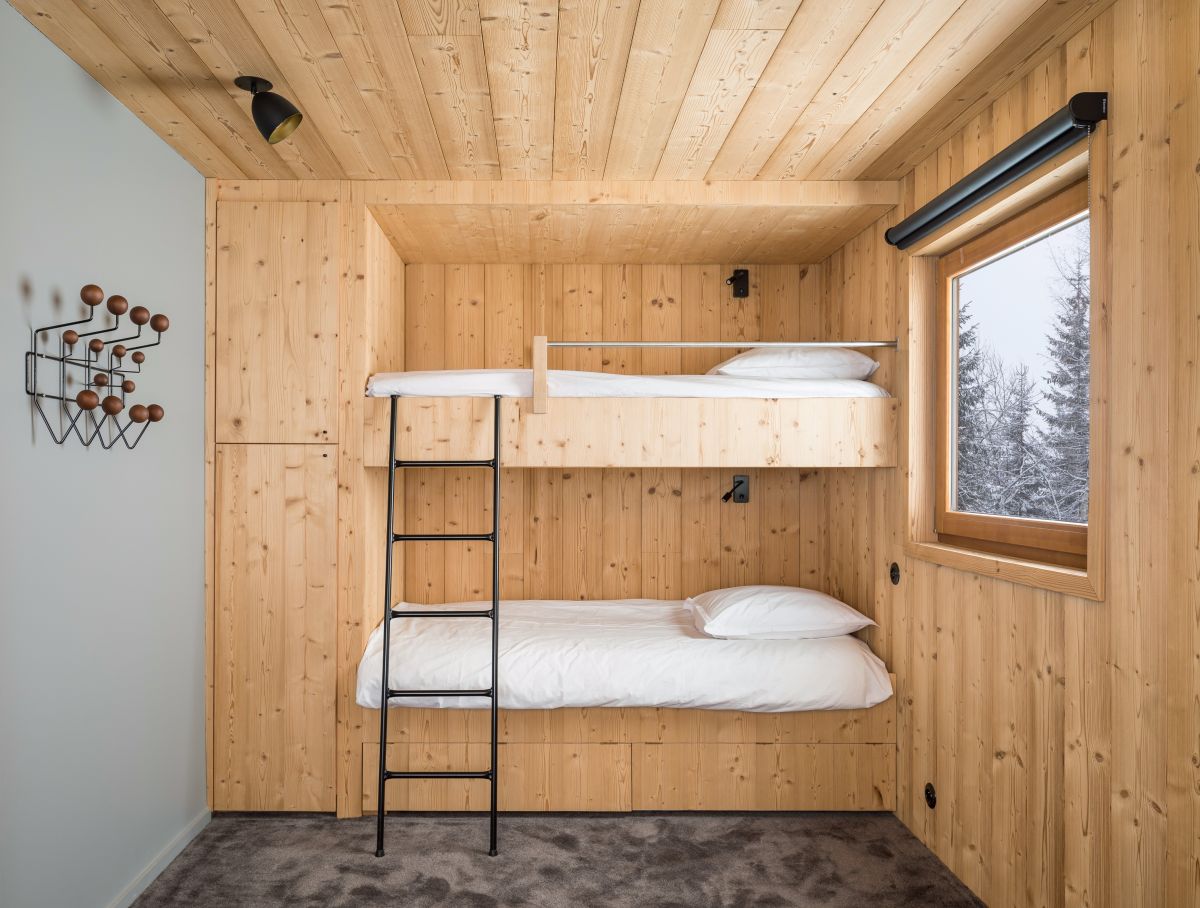 Mountain home with bunk beds for boys