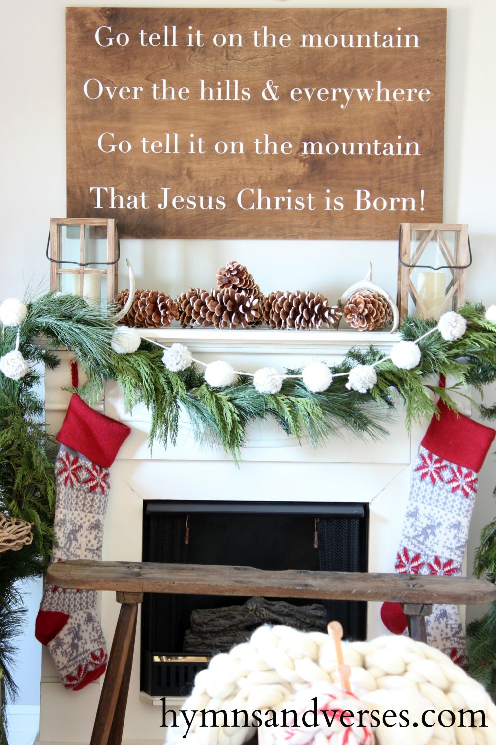 Mountain mantel Decor for Christmas