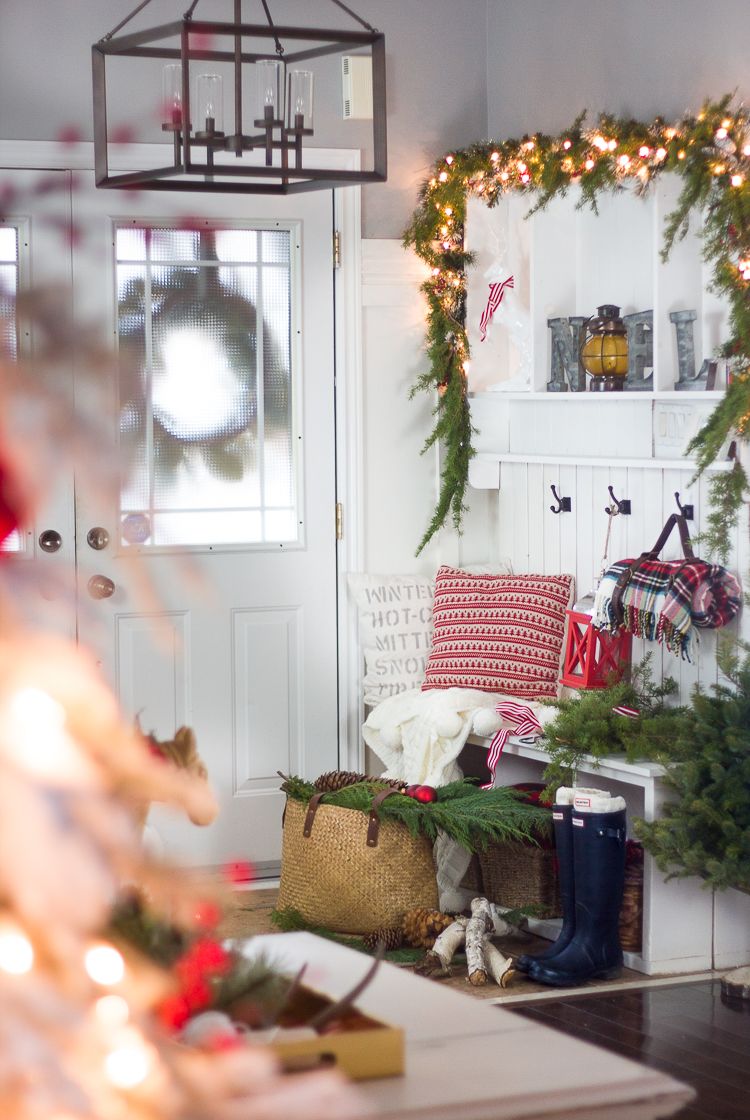 Mudroom Christmas Decor