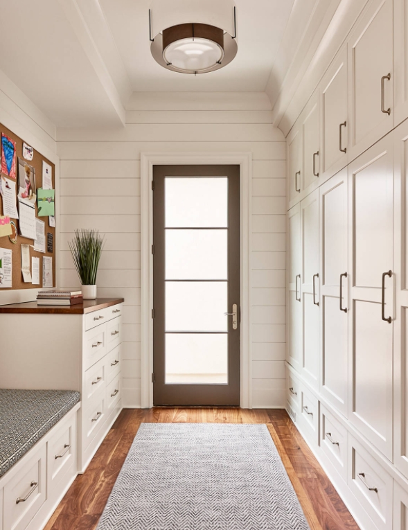 Mudroom hallway walk in closet