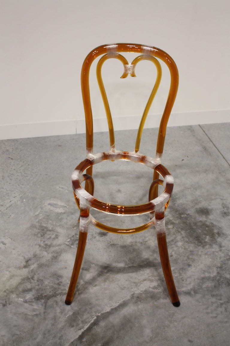 Murano Glass and Plastic Chair