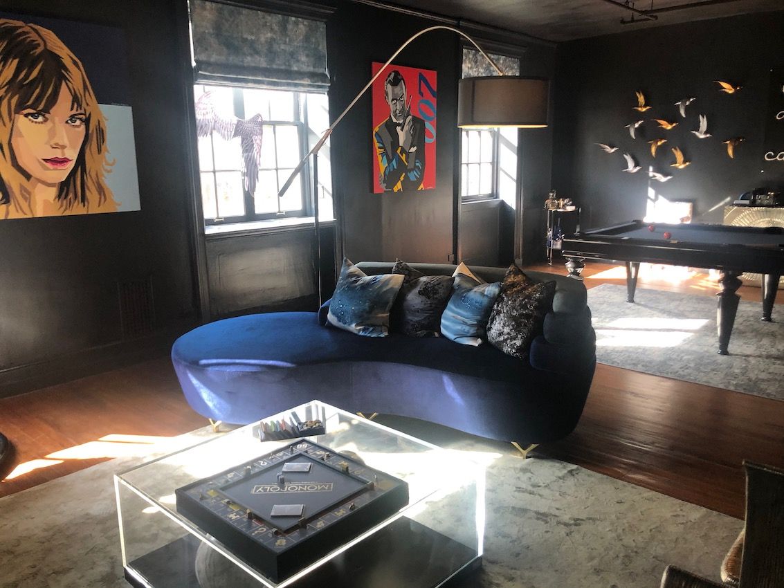 NYC Holiday House game room