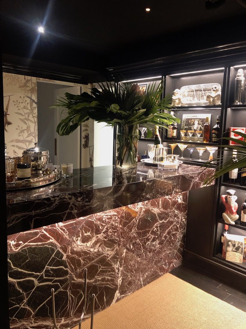 NYC Holiday House marble bar