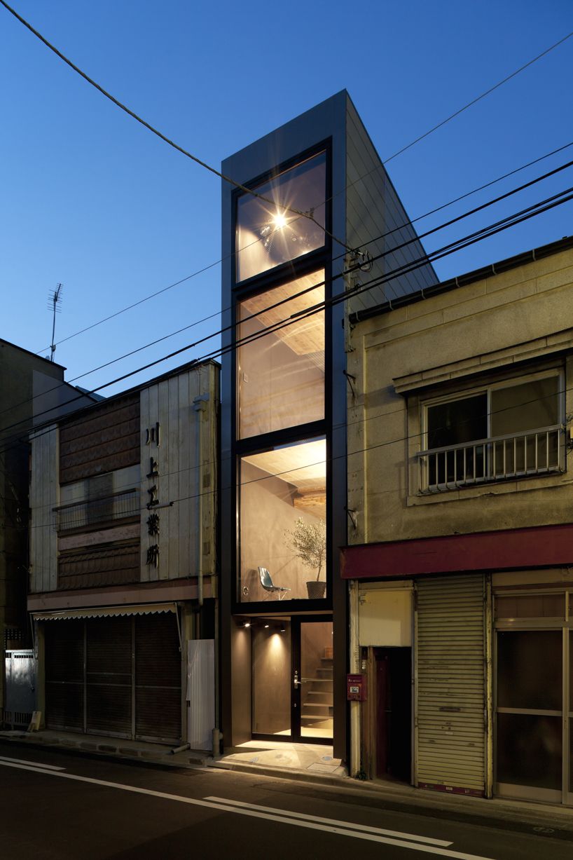 Narrow 1.8m house by YUUA architects Between buildings