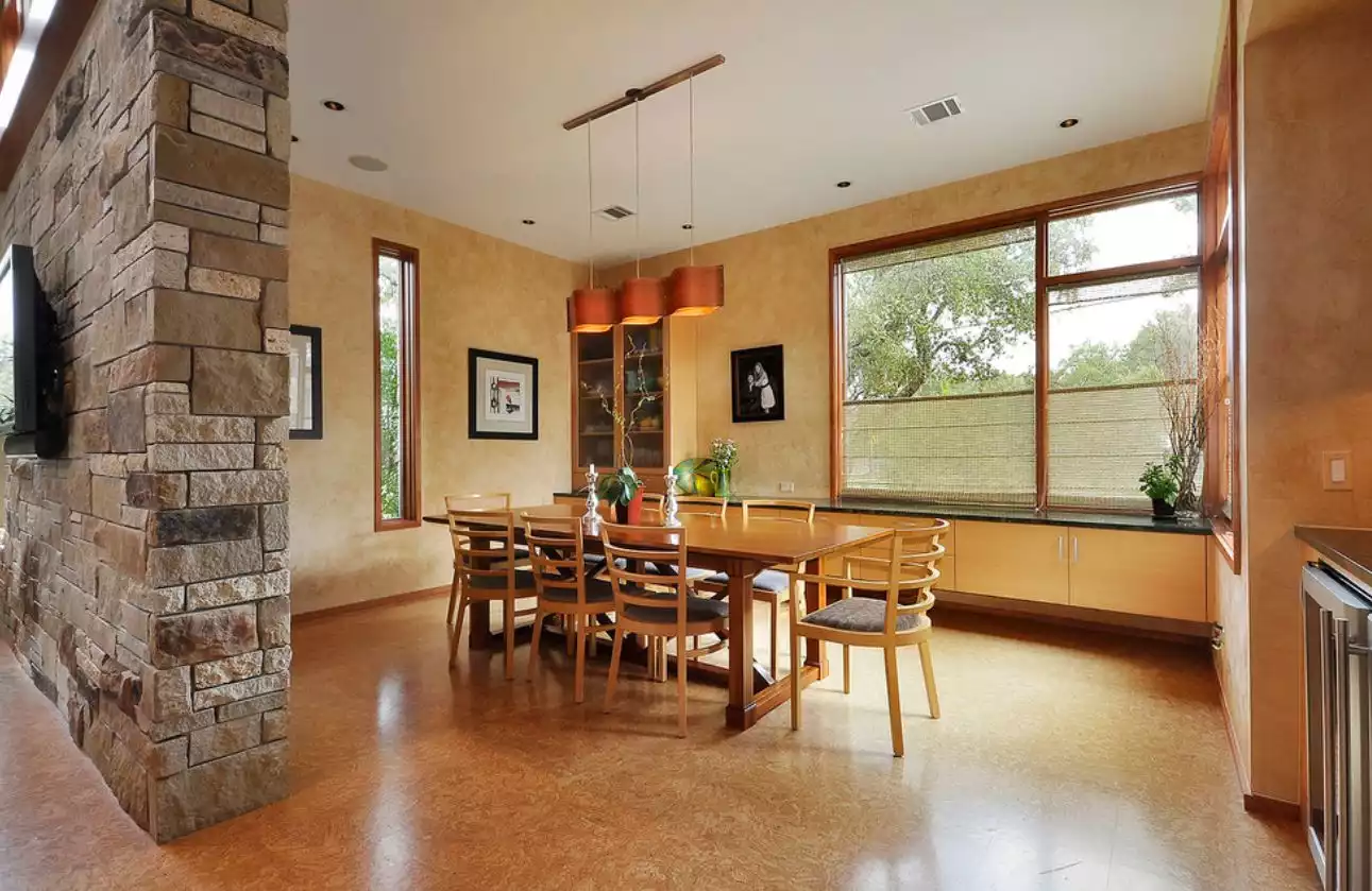 Cork flooring is comfortable, warm and durable.