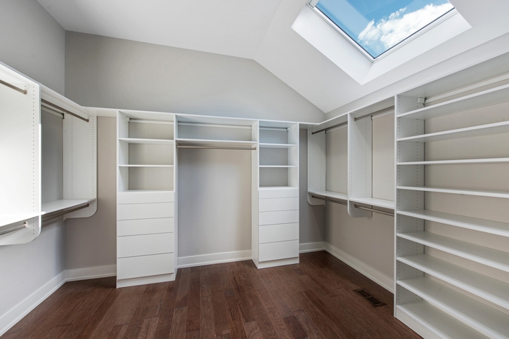 Natural light walk in closet