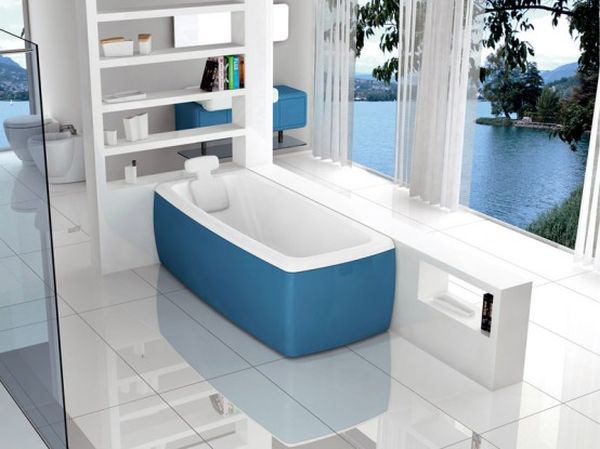 New modern blue bathtub Lucky color