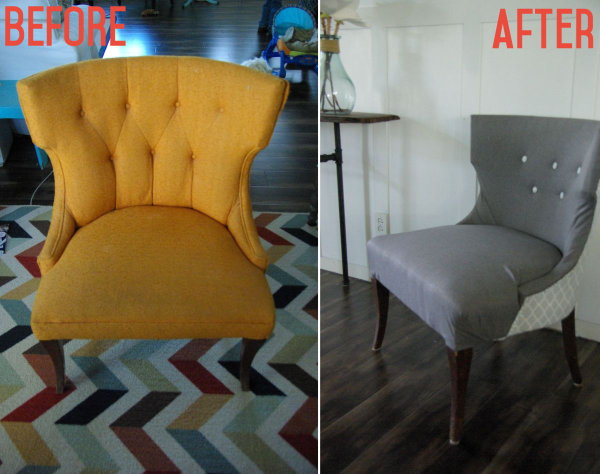 No Sew Full Reupholster Chair