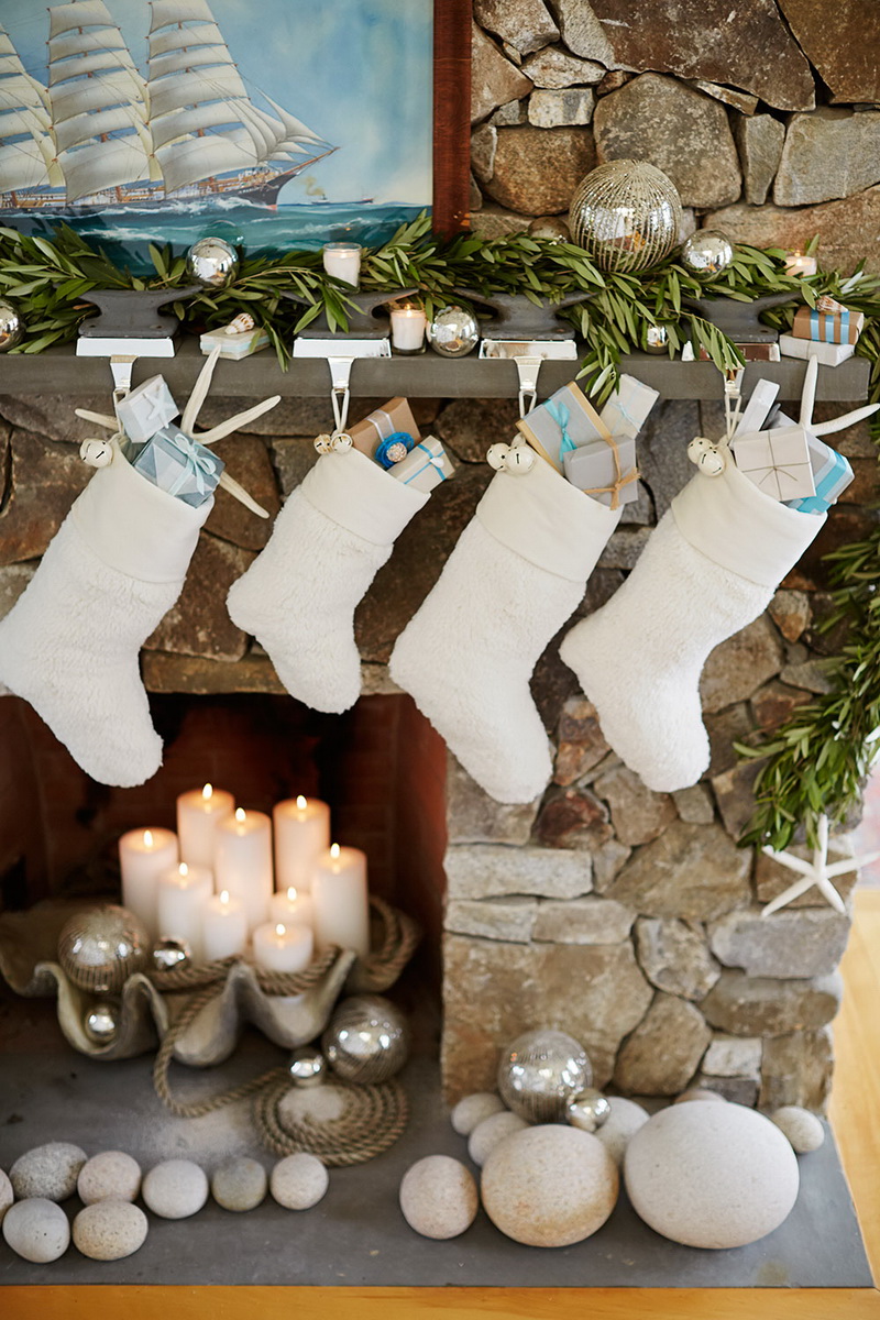 Non traditional christmas mantel