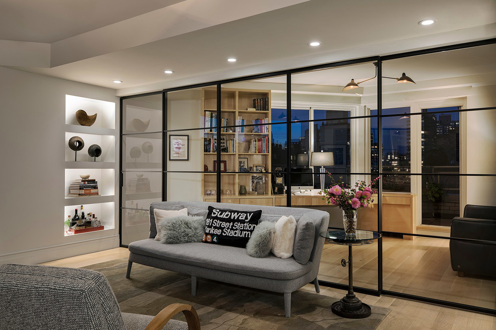 Framed glass divider