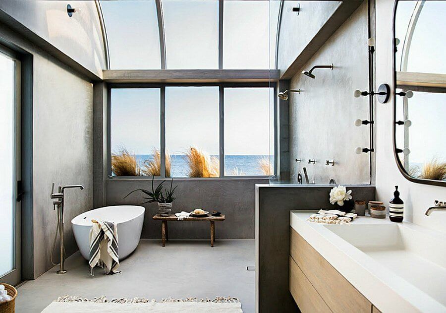 Ocean view bathroom design