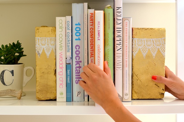 Old bricks turned into bookends