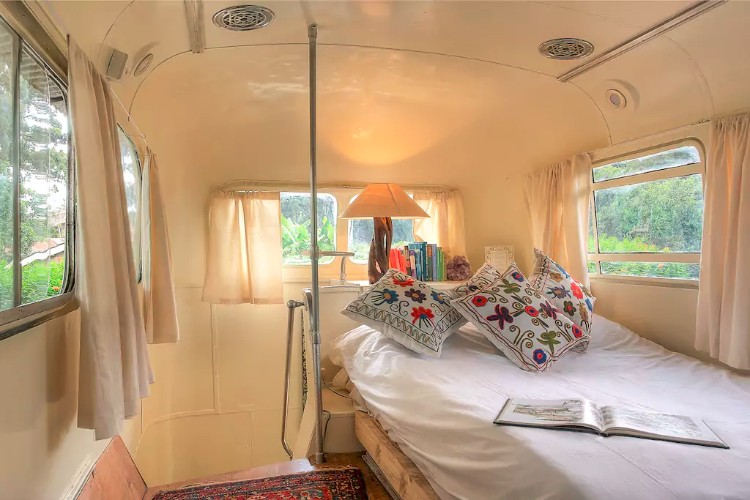 Old school bus into a house in Nairobi Bedroom