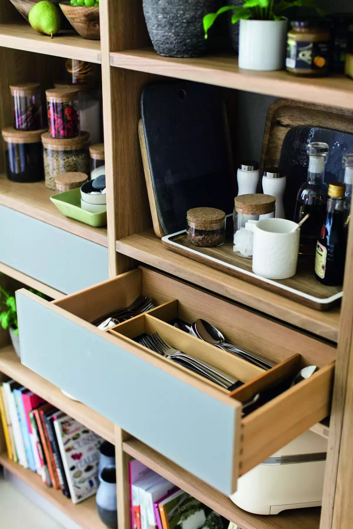 Open shelves EuroCucina Linee Kitchen design from Team7