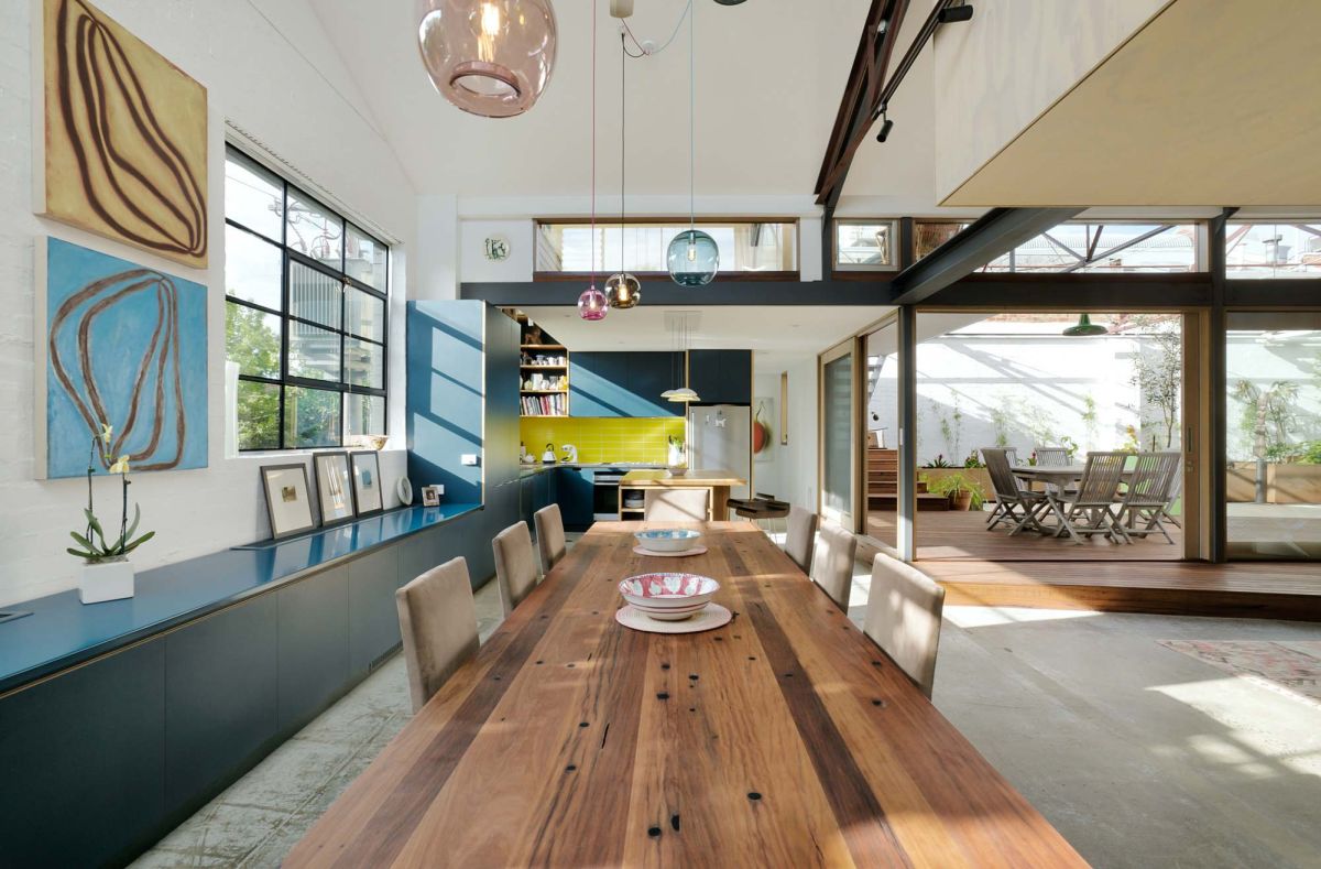 Open space kitchen Beautiful warehouse home in Melbourne