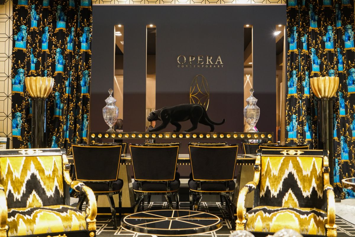 Opera contemporary luxury furniture with black and yellow colors