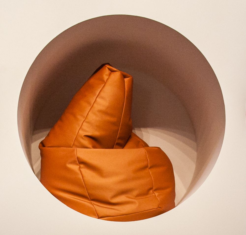 Orange Pouf from Zanotta