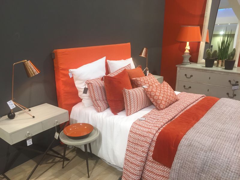 Orange bedroom design