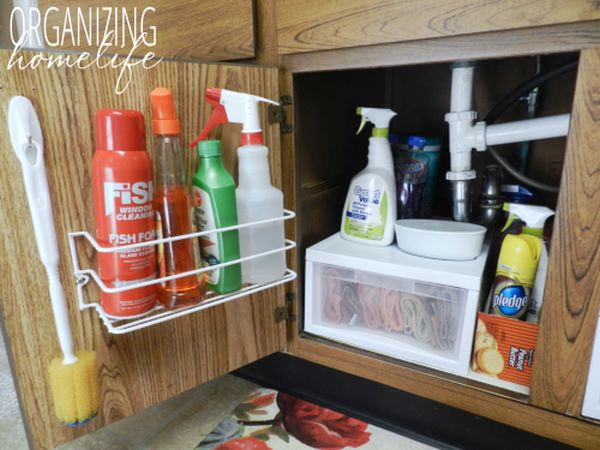 Organizing Under the Sink Kitchen