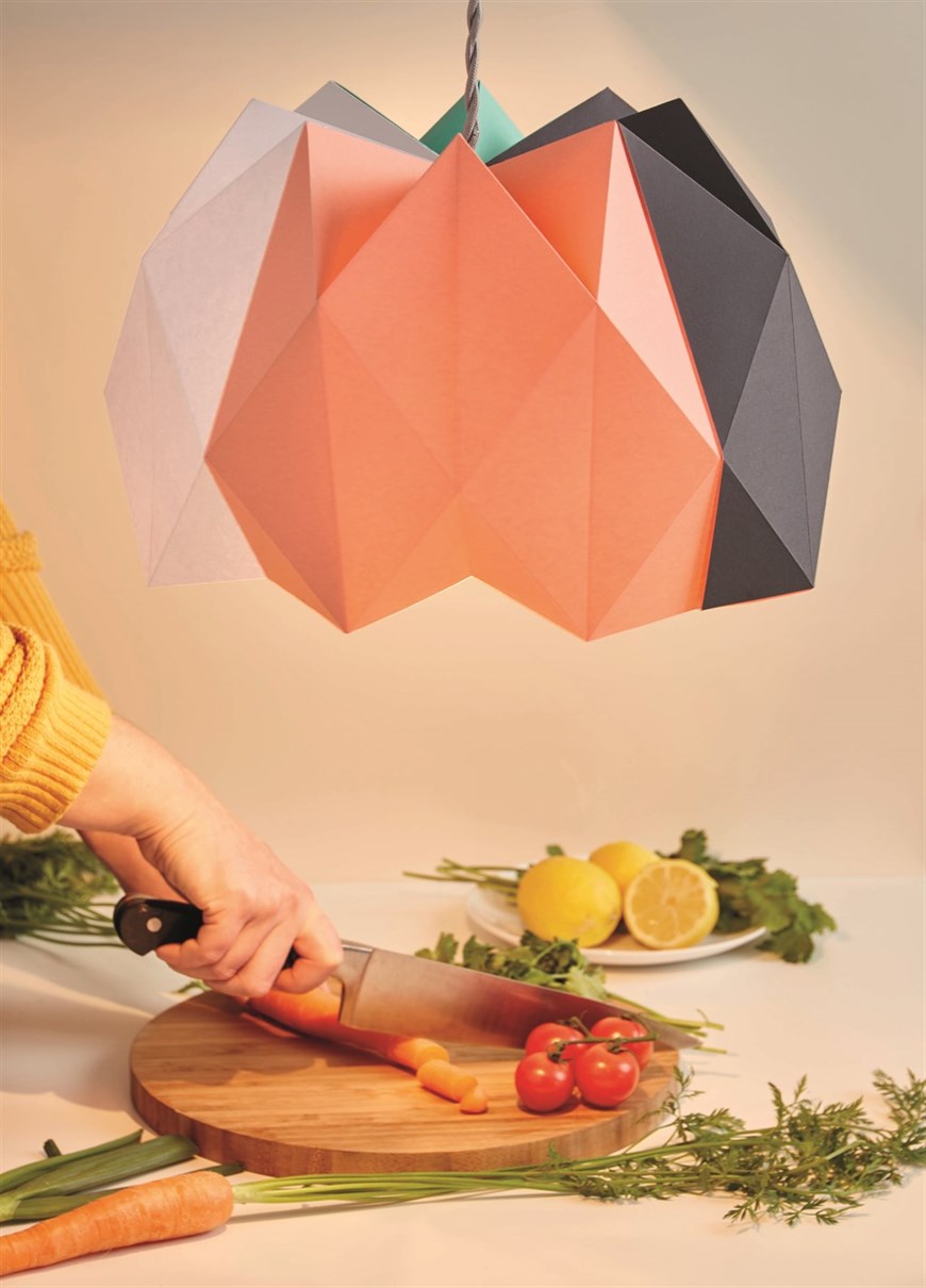 Origami pendant lamp shade