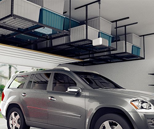 Overhead Garage Storage Rack Adjustable Ceiling Garage Rack