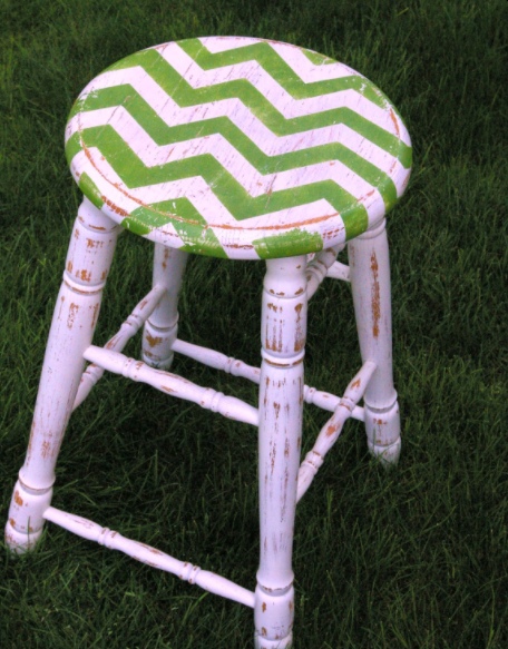 Paint washed stool