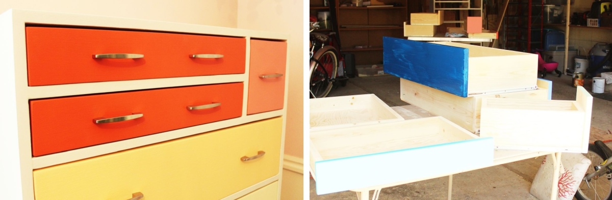 Painting furniture multicolored