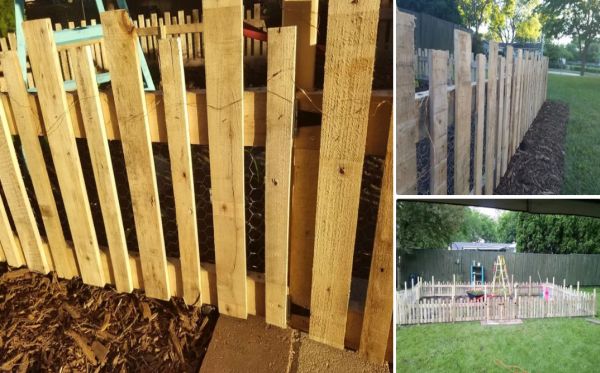 Pallet Fence Garden DIY