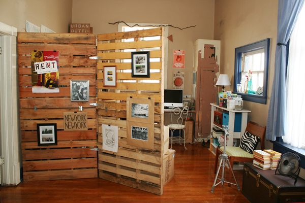 wood pallet room divider