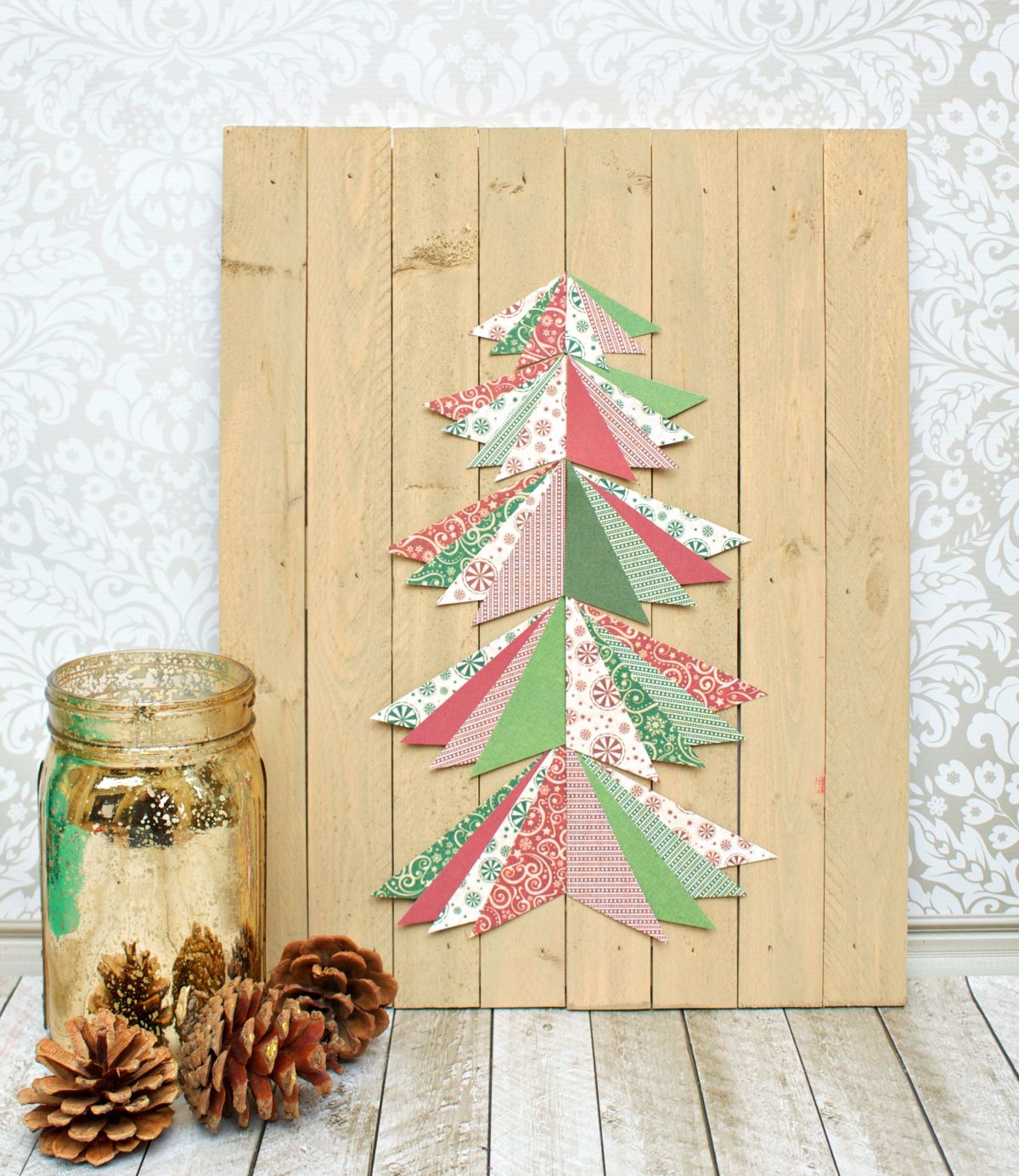 Paper Pieced Christmas Tree Wall Art Tutorial