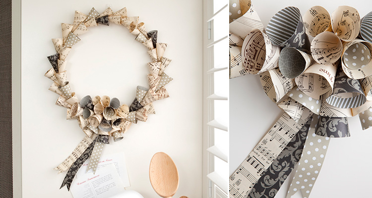 Paper cone wreath