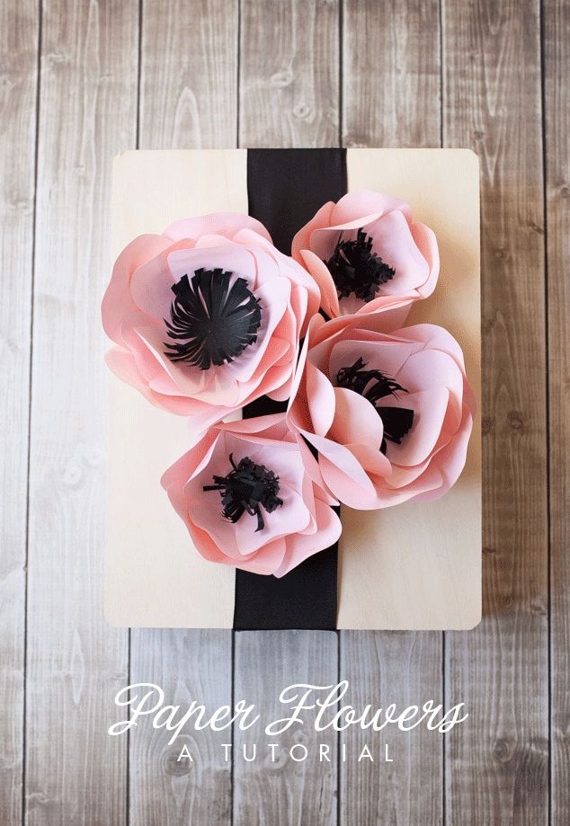 Paper flower gift tutorial