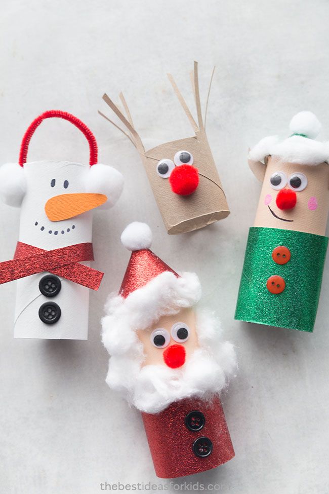 Paper tube from toilet christmas crafts