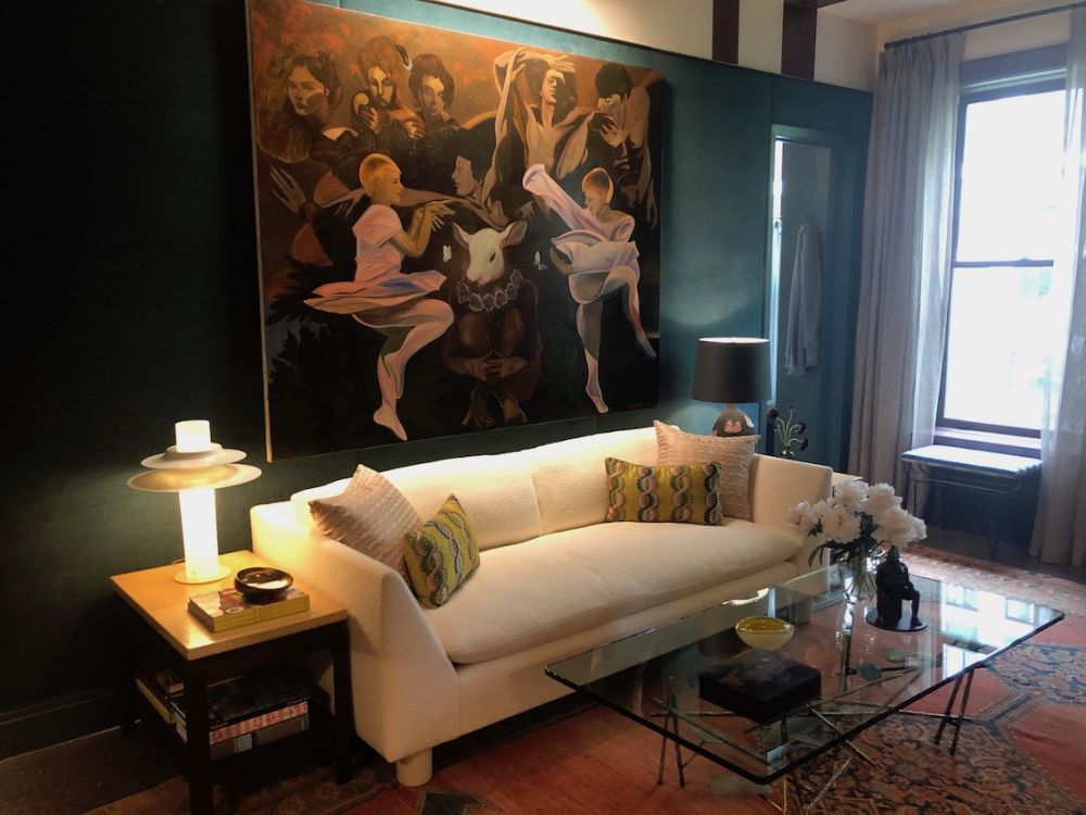 Pappas-Miron sofa and wall art