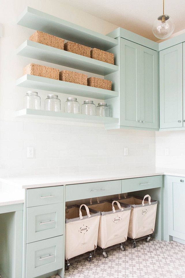 Pastel laundry room design