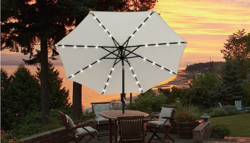 Patio Umbrella Ourdoor Solar Umbrella LED