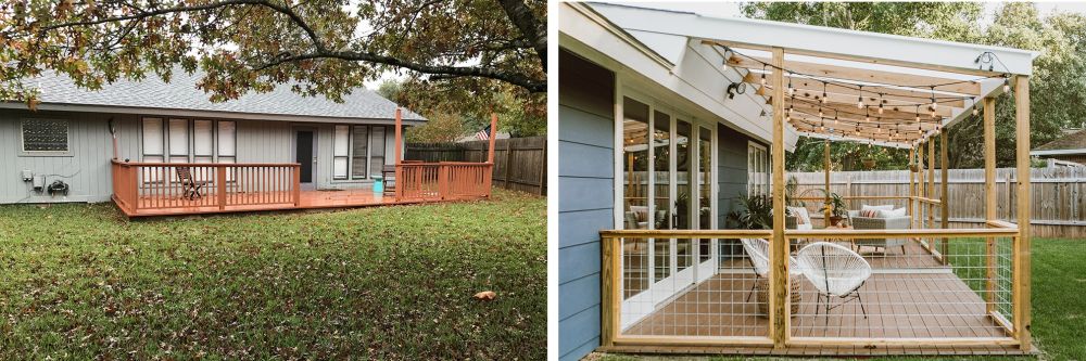 Patio deck reveal and pergola