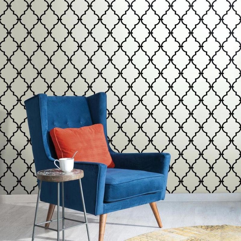 Peek A Boo Graphic Trellis Removable Wallpaper