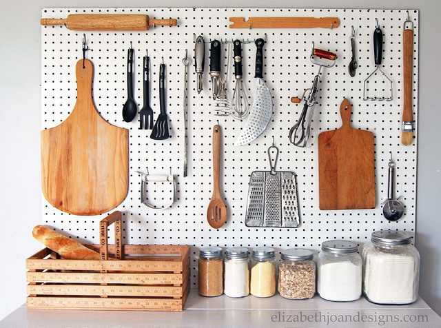 Pegboard Kitchen Storage