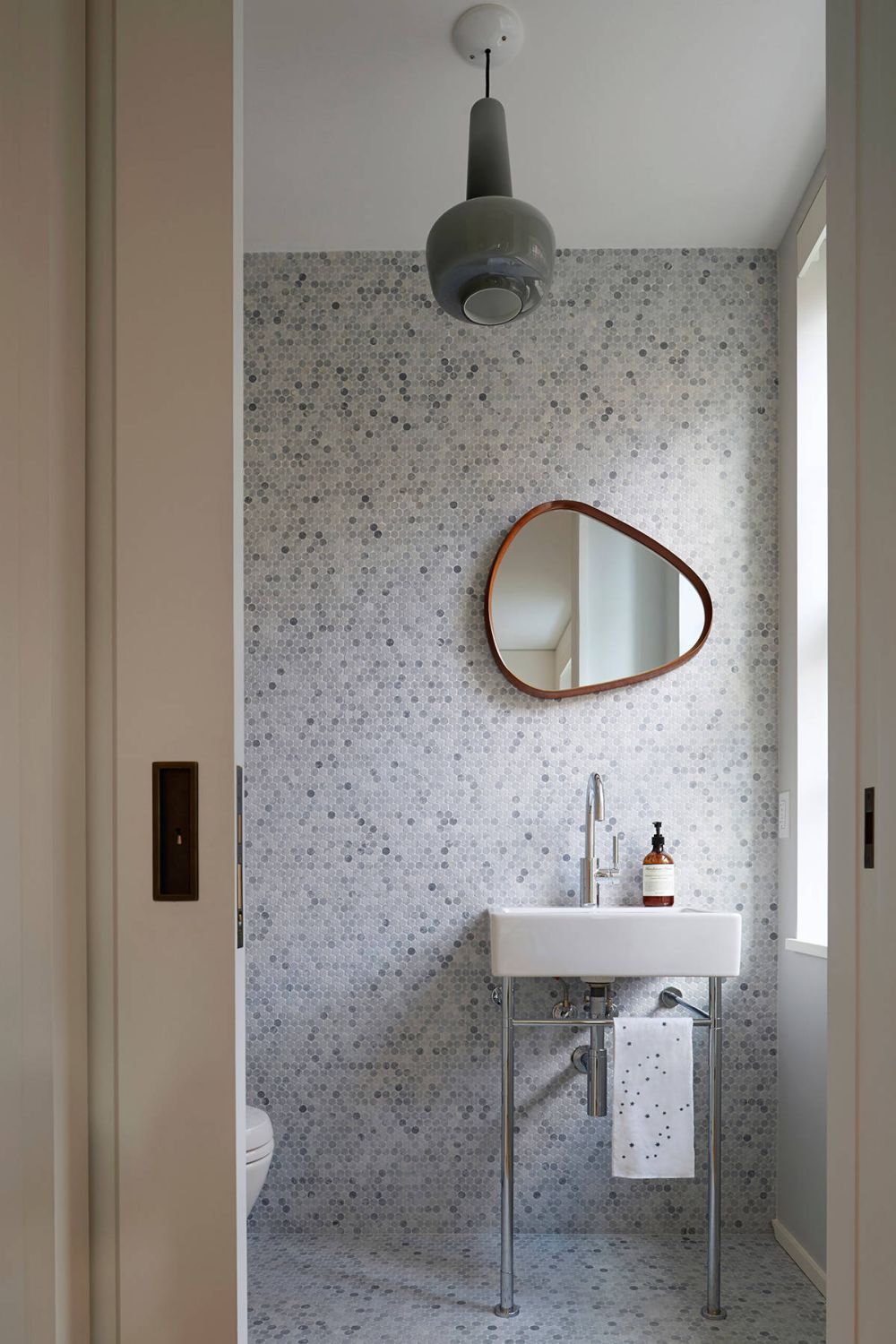 Penny bathroom tiles