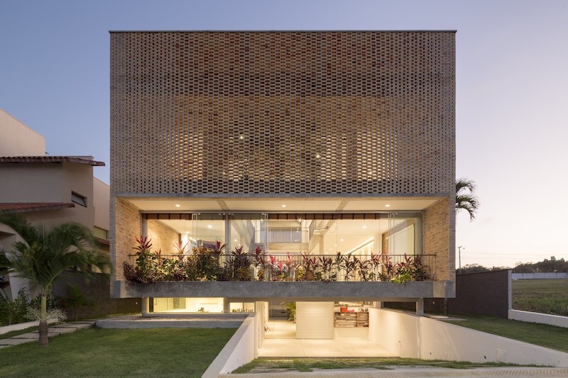 Perforated brick facade Residence