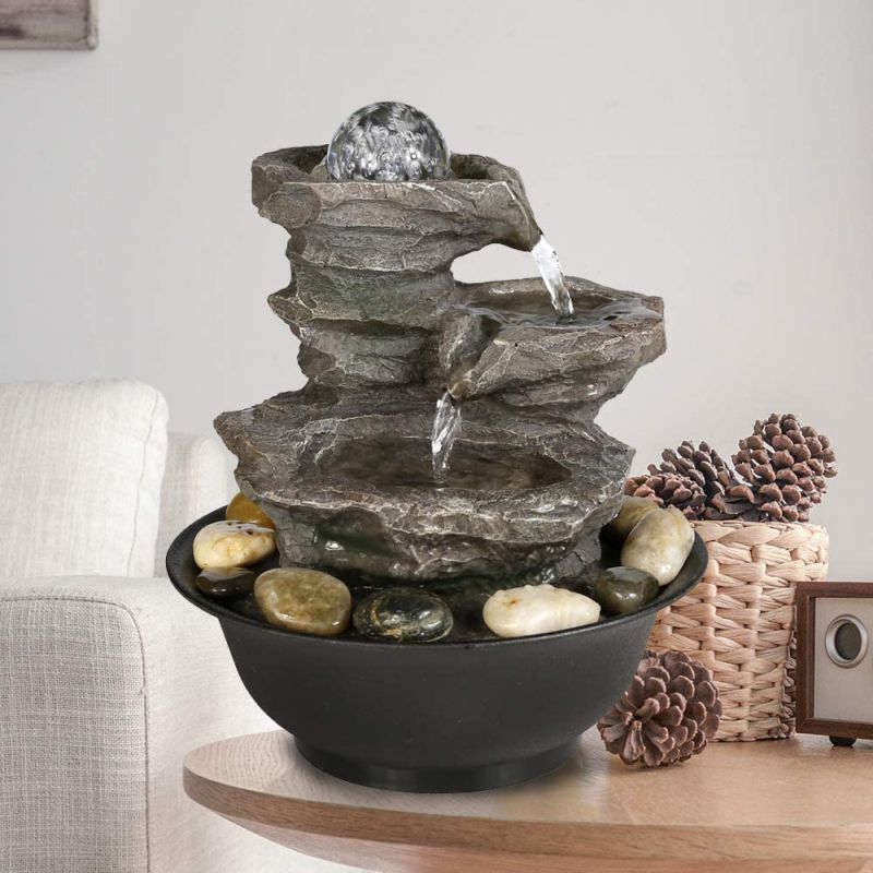 PeterIvan 4 Tier Cascading Resin Rock Falls